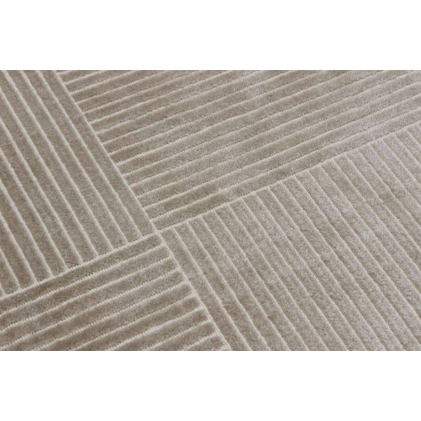 Tapete Egipcio Moderno Patchwork Reflexivo Zuriq Stripes Marfim 1,50 x 2,00m