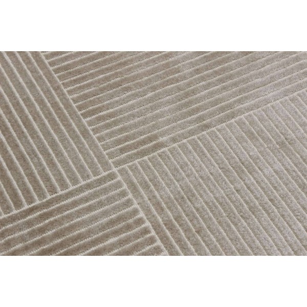 Tapete Egipcio Moderno Patchwork Reflexivo Zuriq Stripes Marfim 3,00 x 4,00m