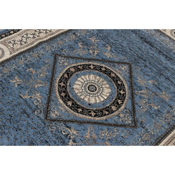 Tapete Classic Lux Azul Medalhão Persa Oriental 2,00 x 2,50m
