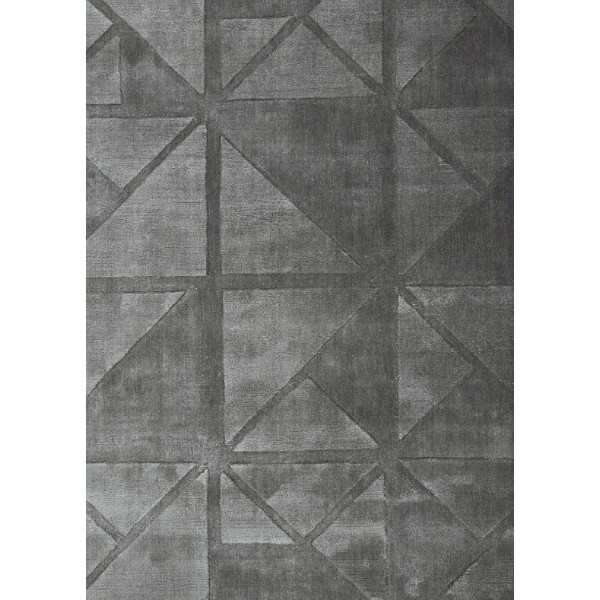 Tapete Indiano Karev Geométrico Vintage Cinza 2,50 x 3,00m