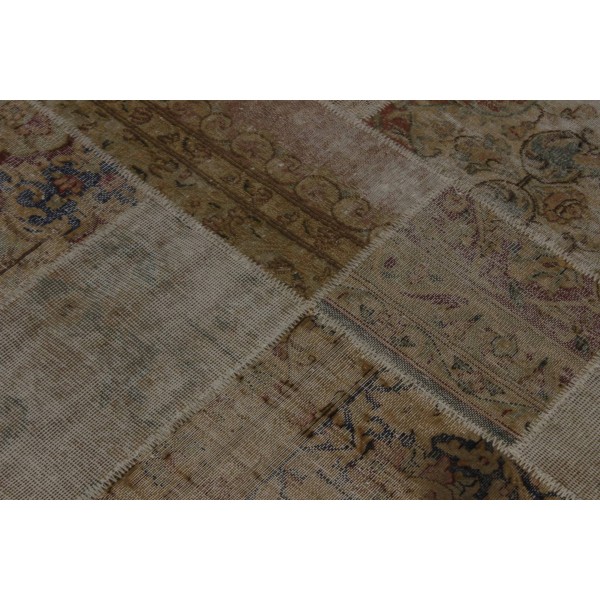 Tapete Moderno Iraniano Persa Vintage Reloaded Patchwork Bege 1,47 x 1,98m