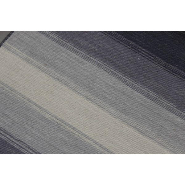 Tapete Kilim Indiano Surate Listras Rajado Cinza Grey 0,60 x 0,90m