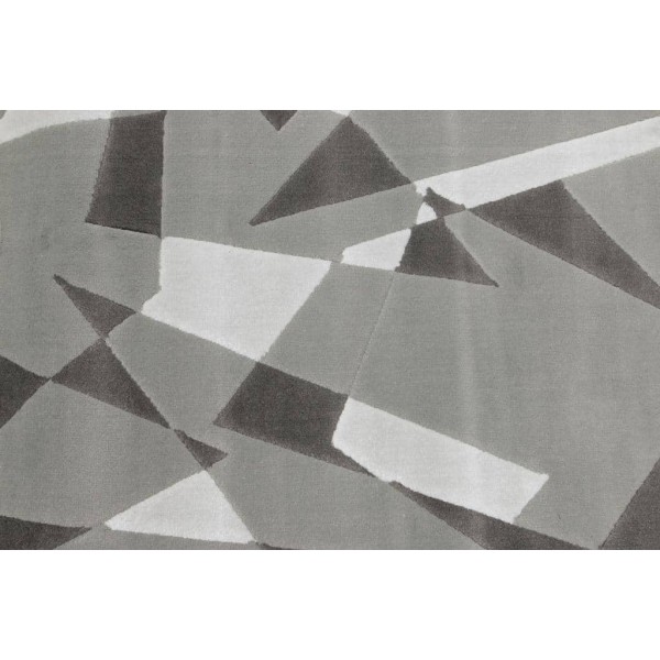 Tapete Moderno Egípcio Abnoub Geométrico Broken Glass Cinza 2,50 x 3,50m