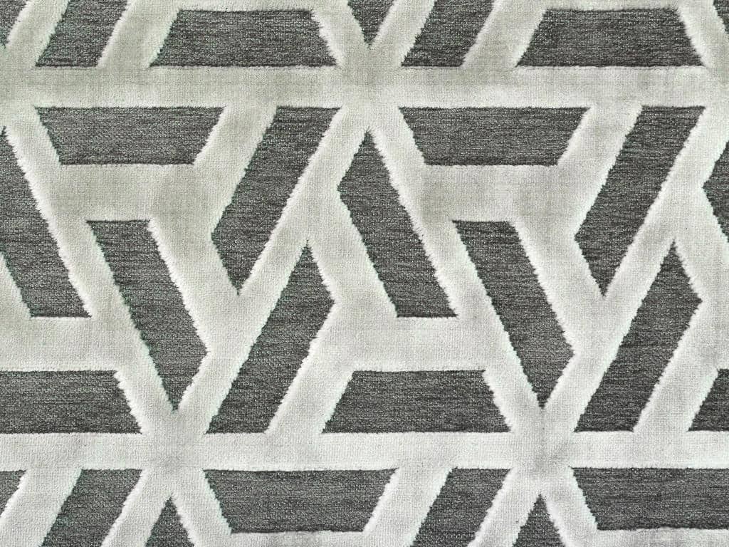 Tapete Egípcio Moderno Woven 07 Ton Sur Ton Soft Cinza Branco 2,50 x 3,50m