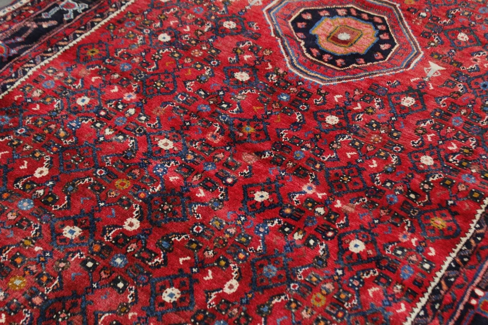Tapete Galeria Persa Iraniano Hossein Abad Clássico Vermelho 1,63 x 3,07m