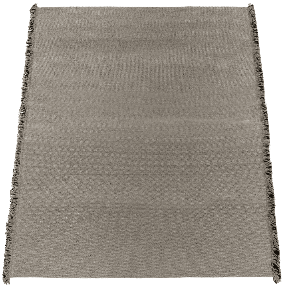 Tapete Moderno Feito à Mão Lã Liso Cinza 2,50 x 3,50m