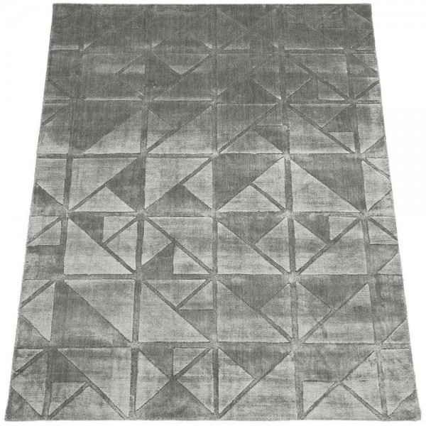 Tapete Indiano Karev Geométrico Vintage Cinza 2,00 x 2,50m