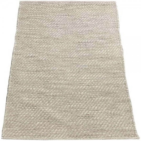 Tapete Indiano Kilim Artesanal Eland Lã e Algodão Off White e Bege 2,00 x 2,50m