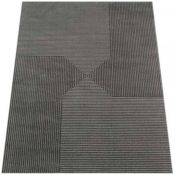 Tapete Moderno Turco Dix Geométrico Stripes Cinza e Chumbo 2,50 x 3,00m