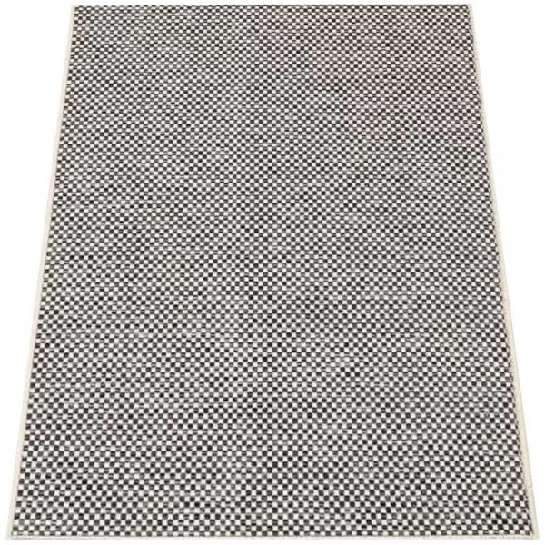 Tapete Sisal Egípcio Sisano Design Buclê Cinza e Branco 2,50 x 3,50m