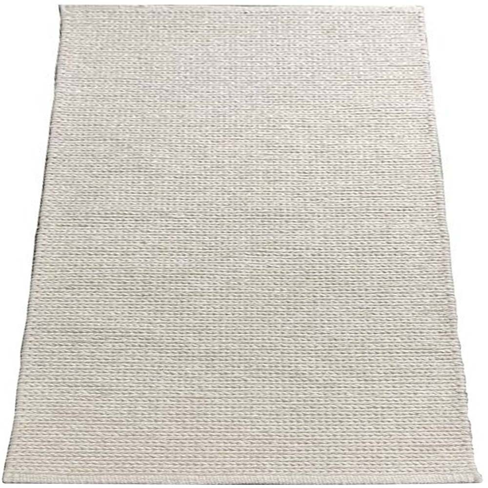 Tapete Kilim Indiano Artesanal Trançado Eland Lã e Algodão Off White 1,40 x 2,00m