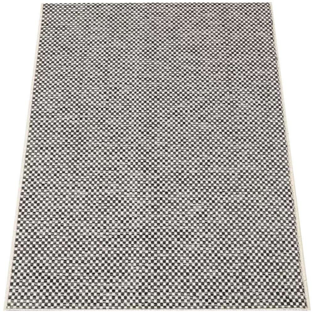Tapete Sisal Egípcio Sisano Design Buclê Cinza e Branco 2,50 x 3,50m