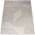 Tapete Moderno Turco Dix Geométrico Stripes Bege e Cinza 1,40 x 2,00m