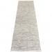 Tapete Passadeira Indiana Kilim Artesanal Alian Lã e Algodão Branco e Marrom 0,66 x 1,80m