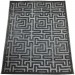 Tapete Turco Moderno Ezia Geométrico Cinza Escuro 1,50 x 2,00m